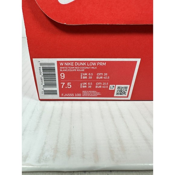 NEW Nike Dunk Low Premium Vintage Red FJ4555-100 - Picture 8 of 8